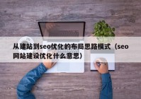 从建站到seo优化的布局思路模式（seo网站建设优化什么意思）