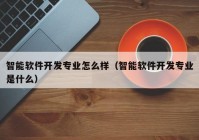 智能软件开发专业怎么样（智能软件开发专业是什么）