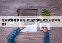 北京软件开发公司（北京软件开发公司哪家好些）